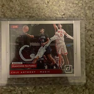 Cole Anthony signed basketball card
